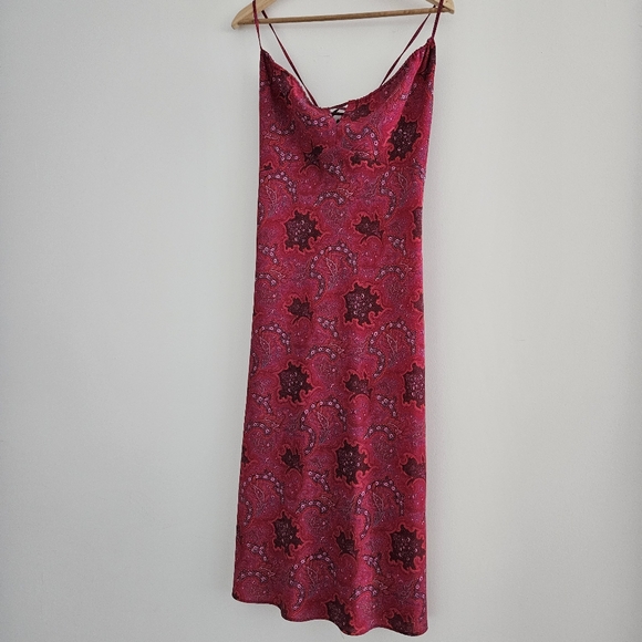 Express Pink Paisley Button Dress Size 13/14 - Picture 1 of 6